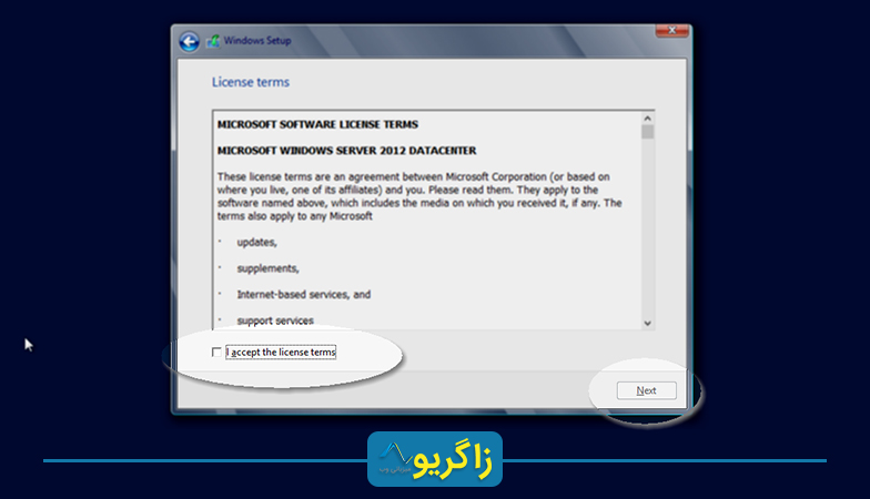 نصب ویندوز سرور 2