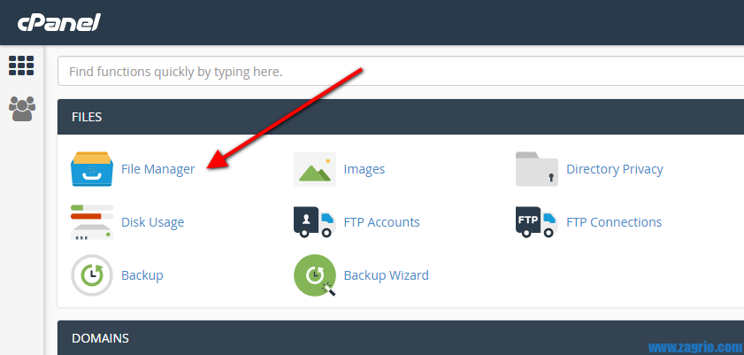 cpanel file manager icon