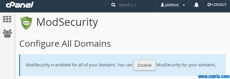 cpanel modsecurity